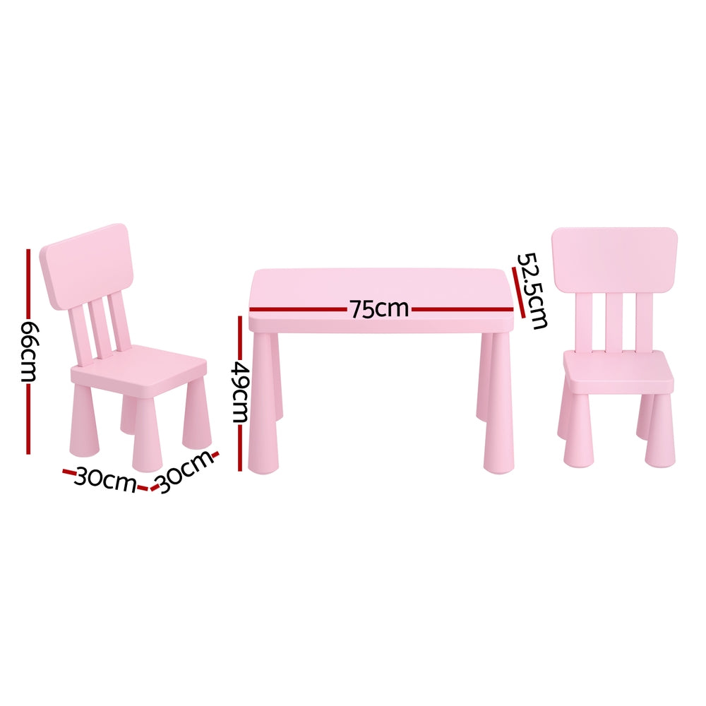 Keezi Kids Activity Table Set Pink