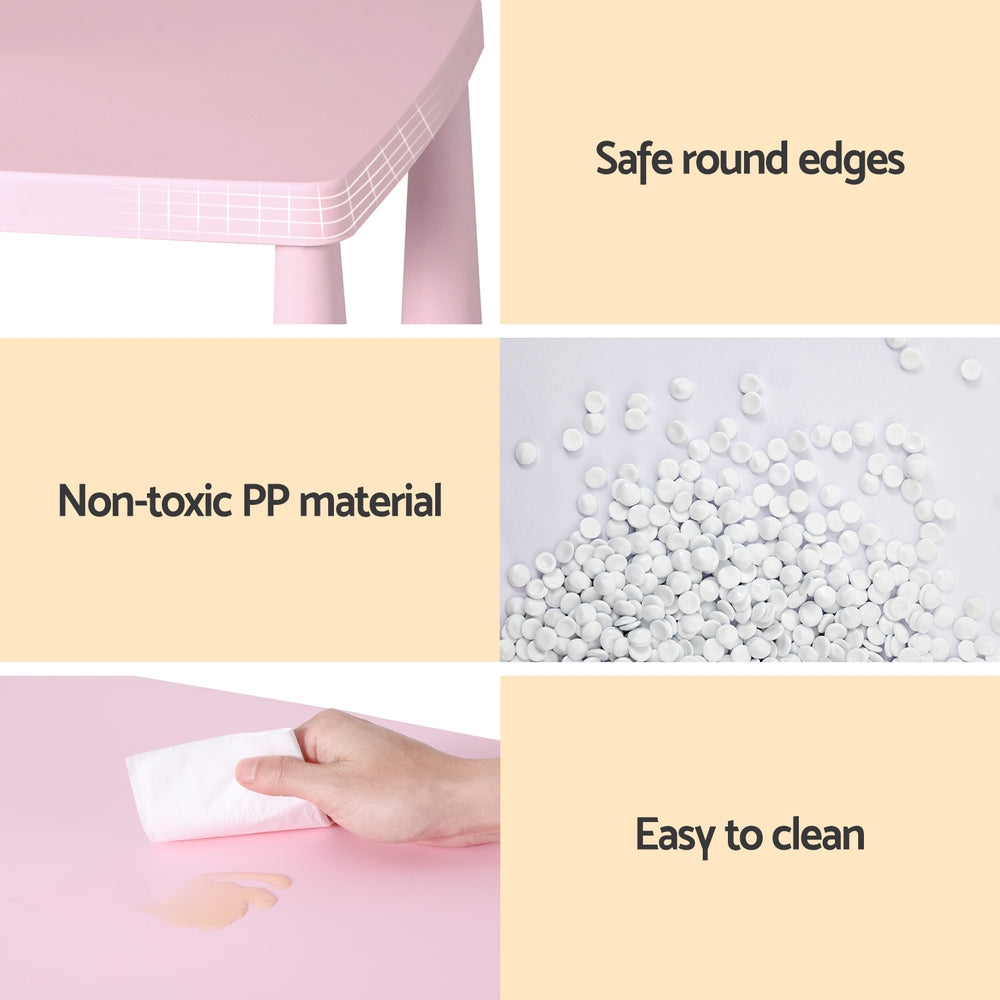 Keezi Kids Activity Table Set Pink