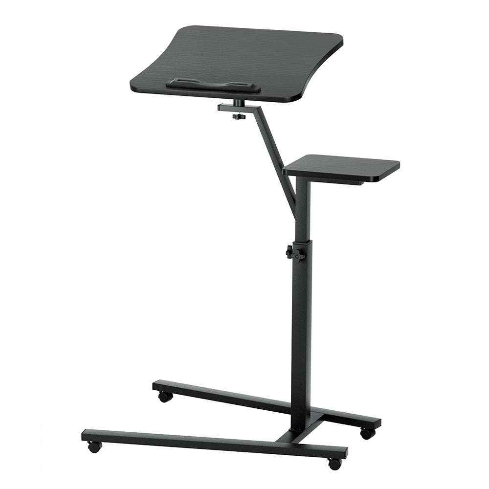 Mobile Laptop Desk Adjustable Tiltable Mouse Board Black