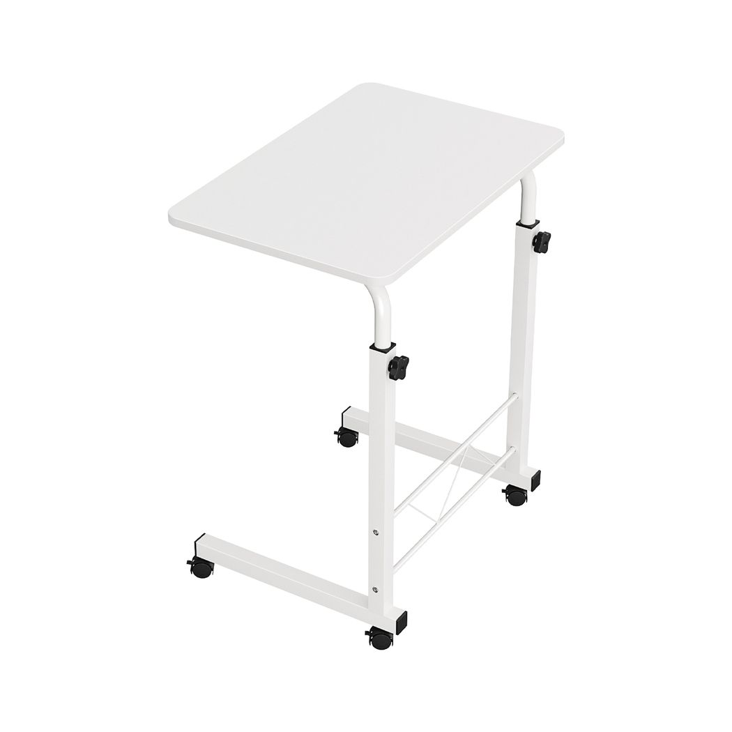Artiss Mobile Laptop Desk 60cm Adjustable Height White
