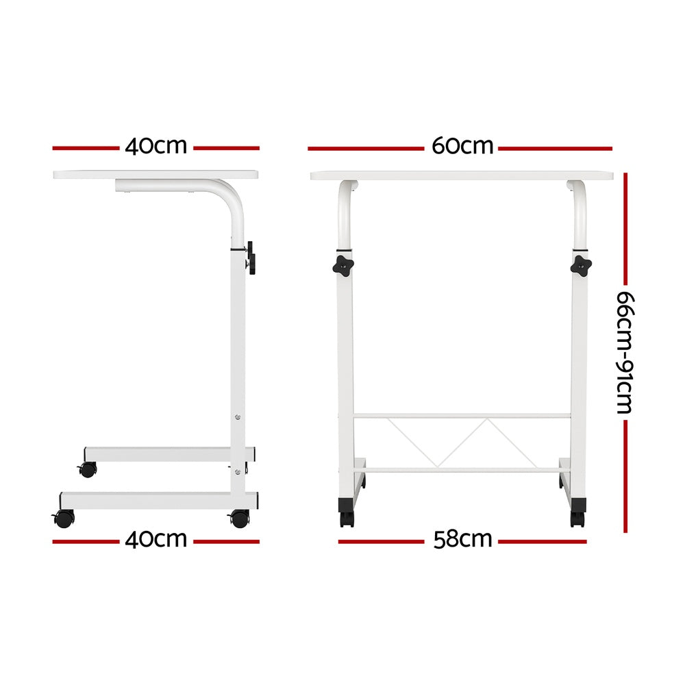 Adjustable 60CM Laptop Desk Table White