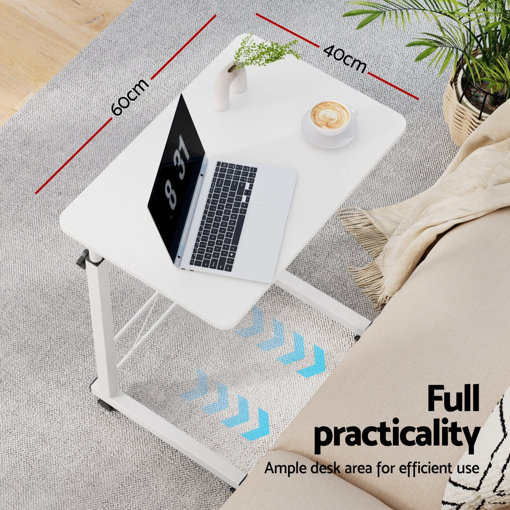 Adjustable 60CM Laptop Desk Table White