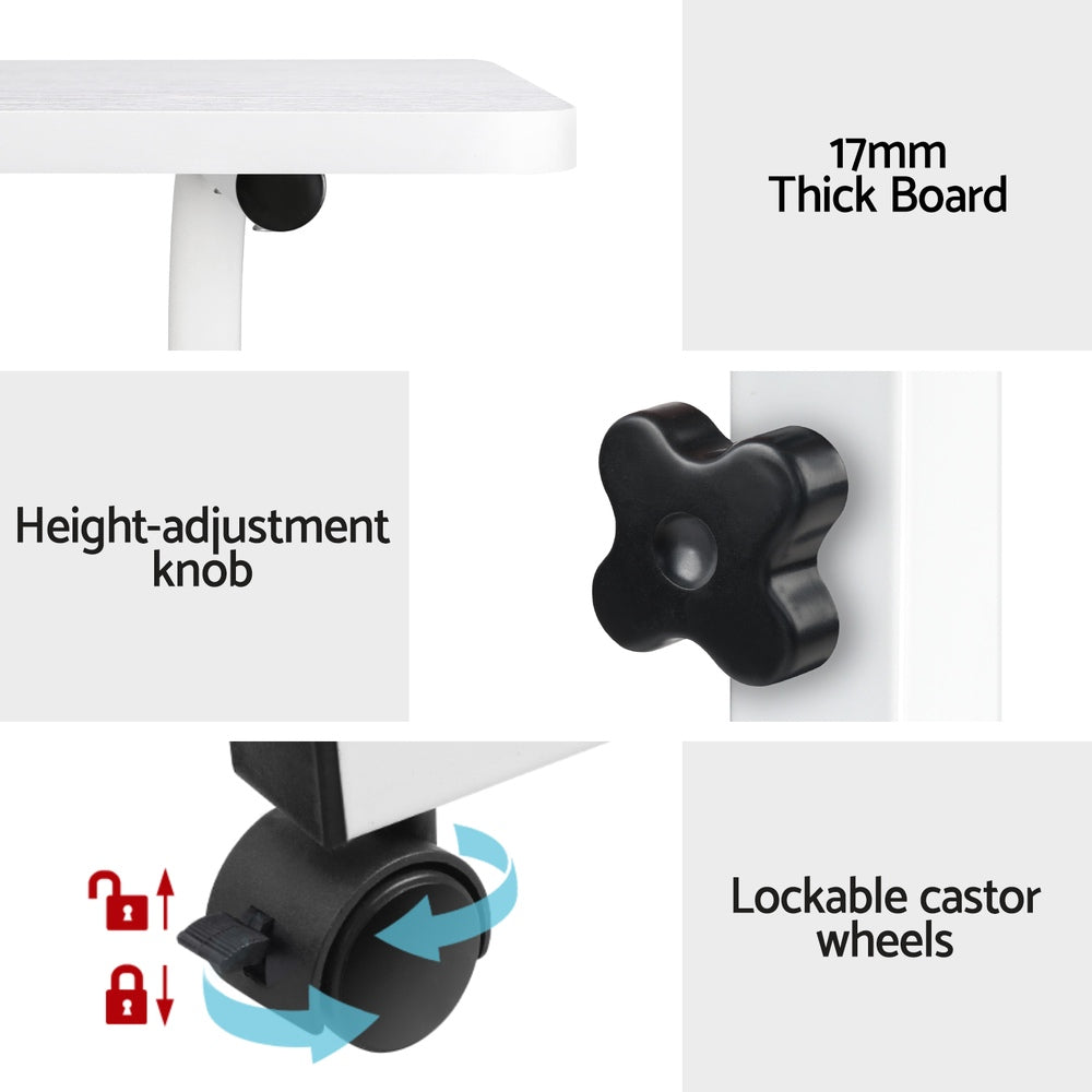 Adjustable 60CM Laptop Desk Table White