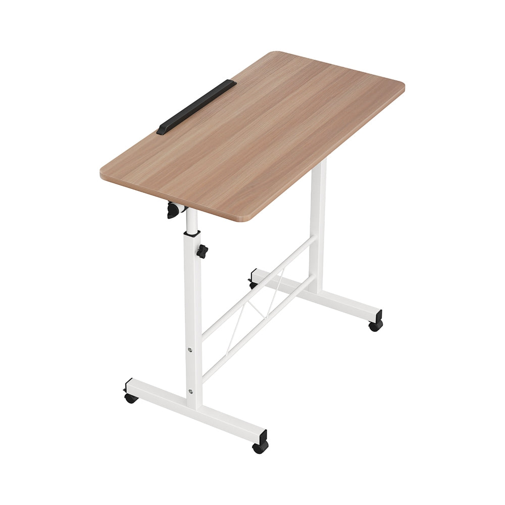 Artiss Adjustable Laptop Desk Table 80cm Light Wood