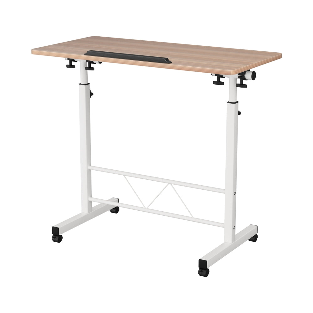 Adjustable 80CM Laptop Desk Table Light Wood