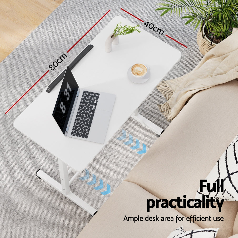 Adjustable 80CM Laptop Desk Table White