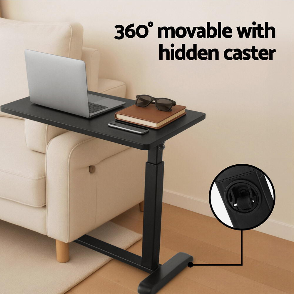 Mobile Workstation 70CM Laptop Desk Height Adjustable Black