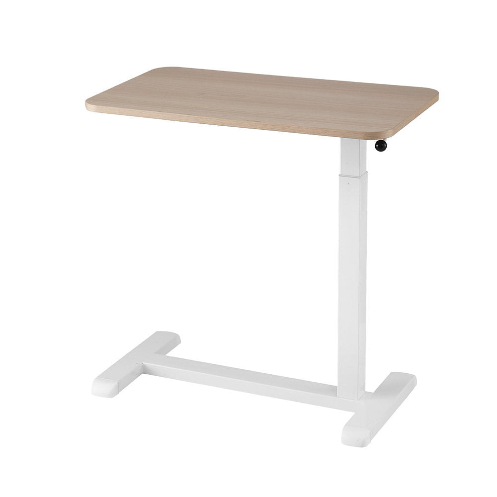 Mobile Workstation 70cm Laptop Desk Height Adjustable Oak/White