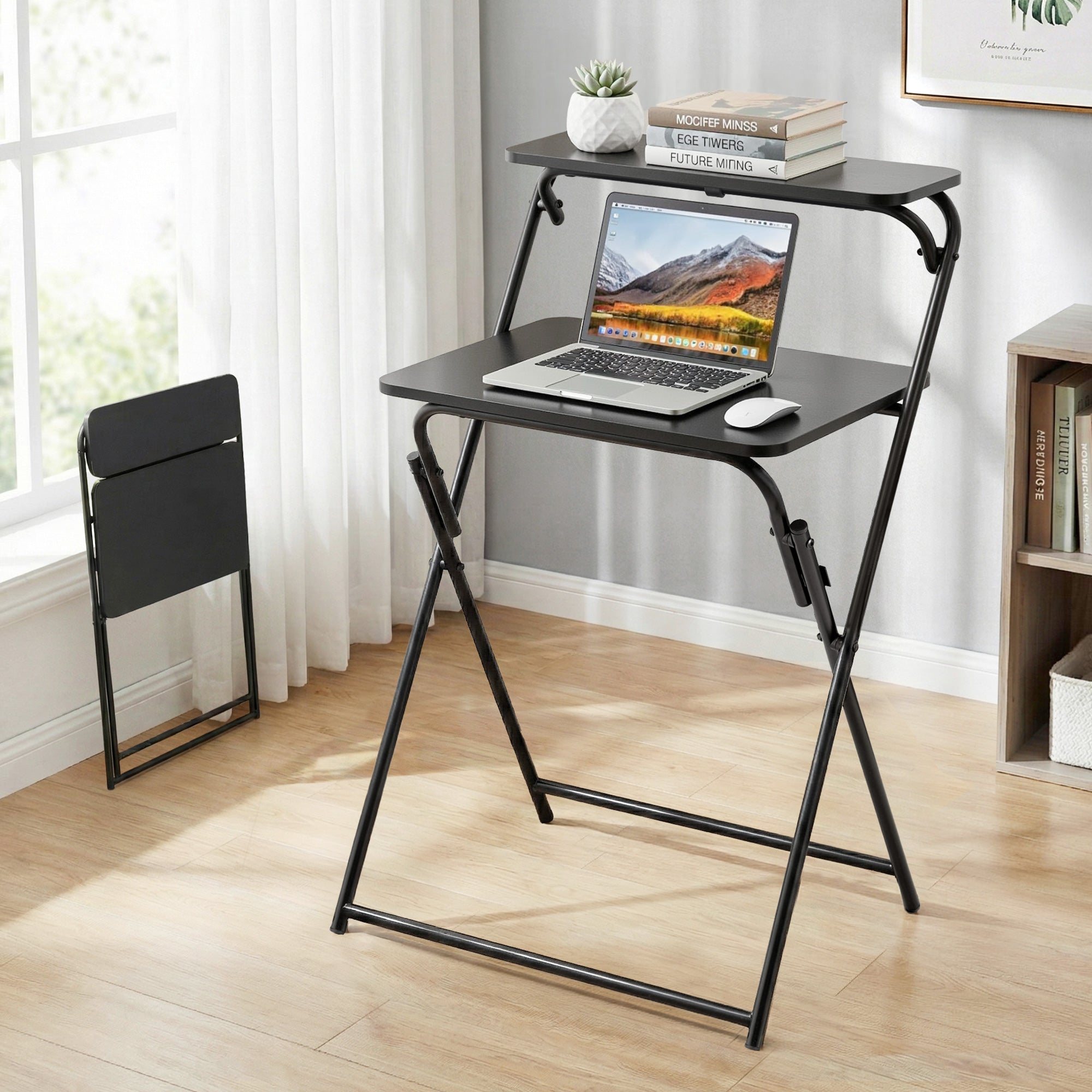 Artiss Laptop Desk Foldable Study Desk Home Office Black