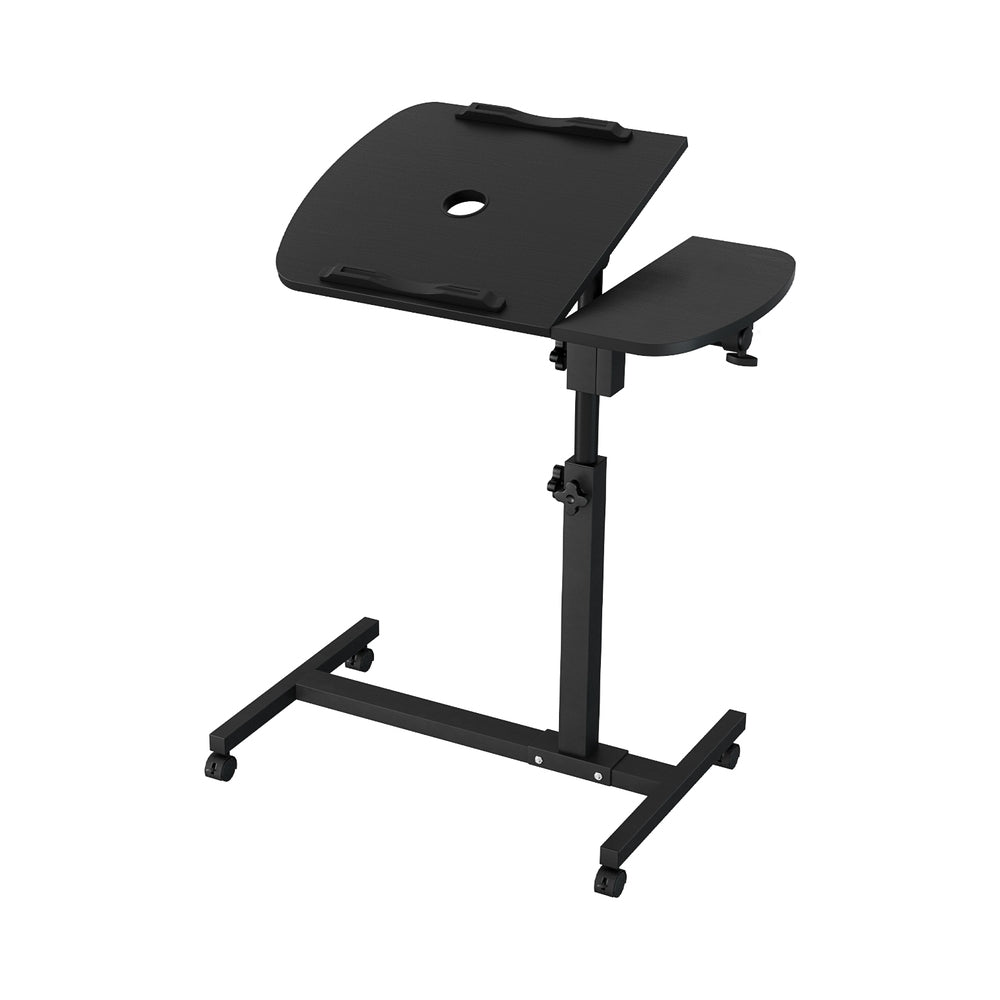 Artiss 60cm Laptop Desk Rotating Adjustable Stand USB Cooler Black
