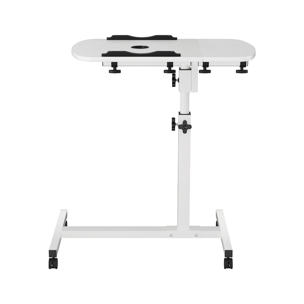 Rotating 60cm Laptop Desk USB Cooling White