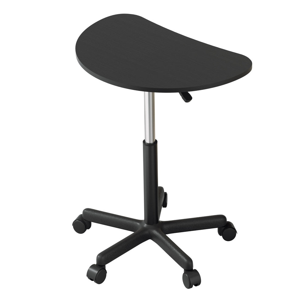 Artiss 60cm Portable Laptop Desk Height Adjustable Black Caster Wheels