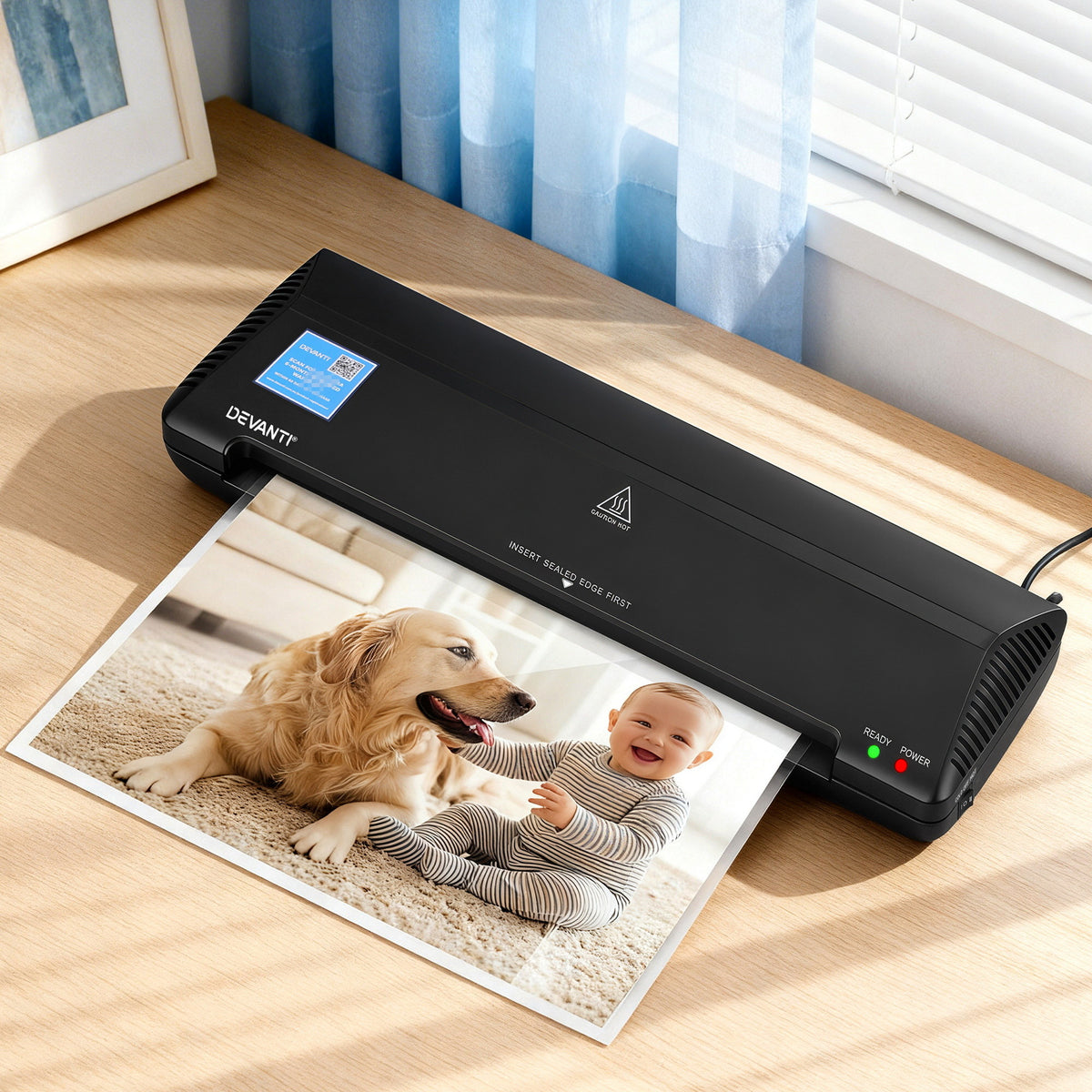 Devanti A3 Hot and Cold Laminator Machine, Black