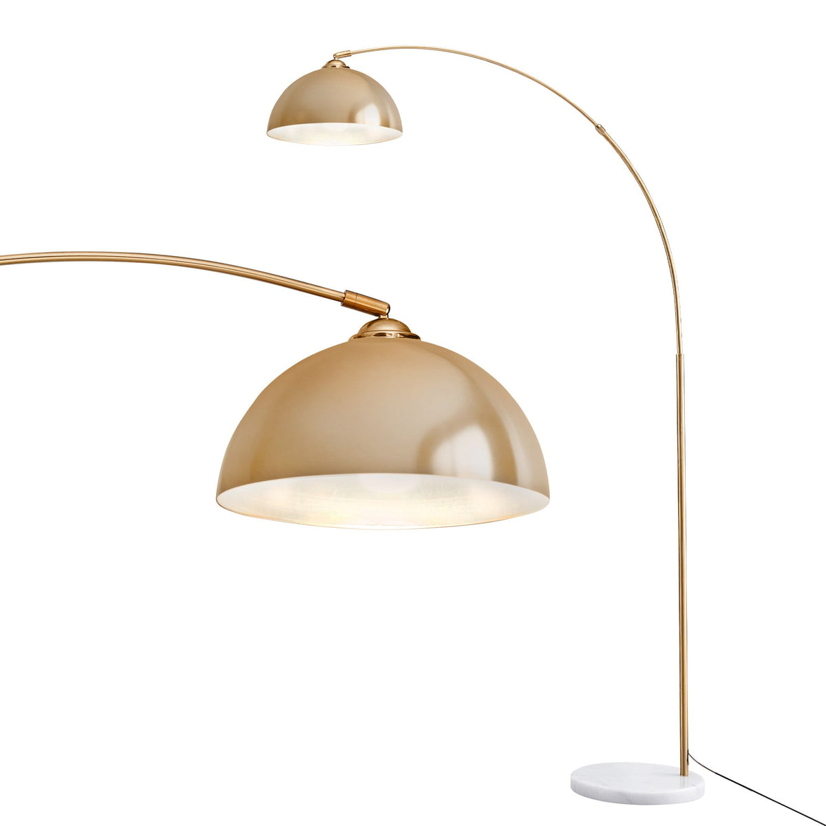Artiss Modern Arched Floor Lamp Gold Marble Base