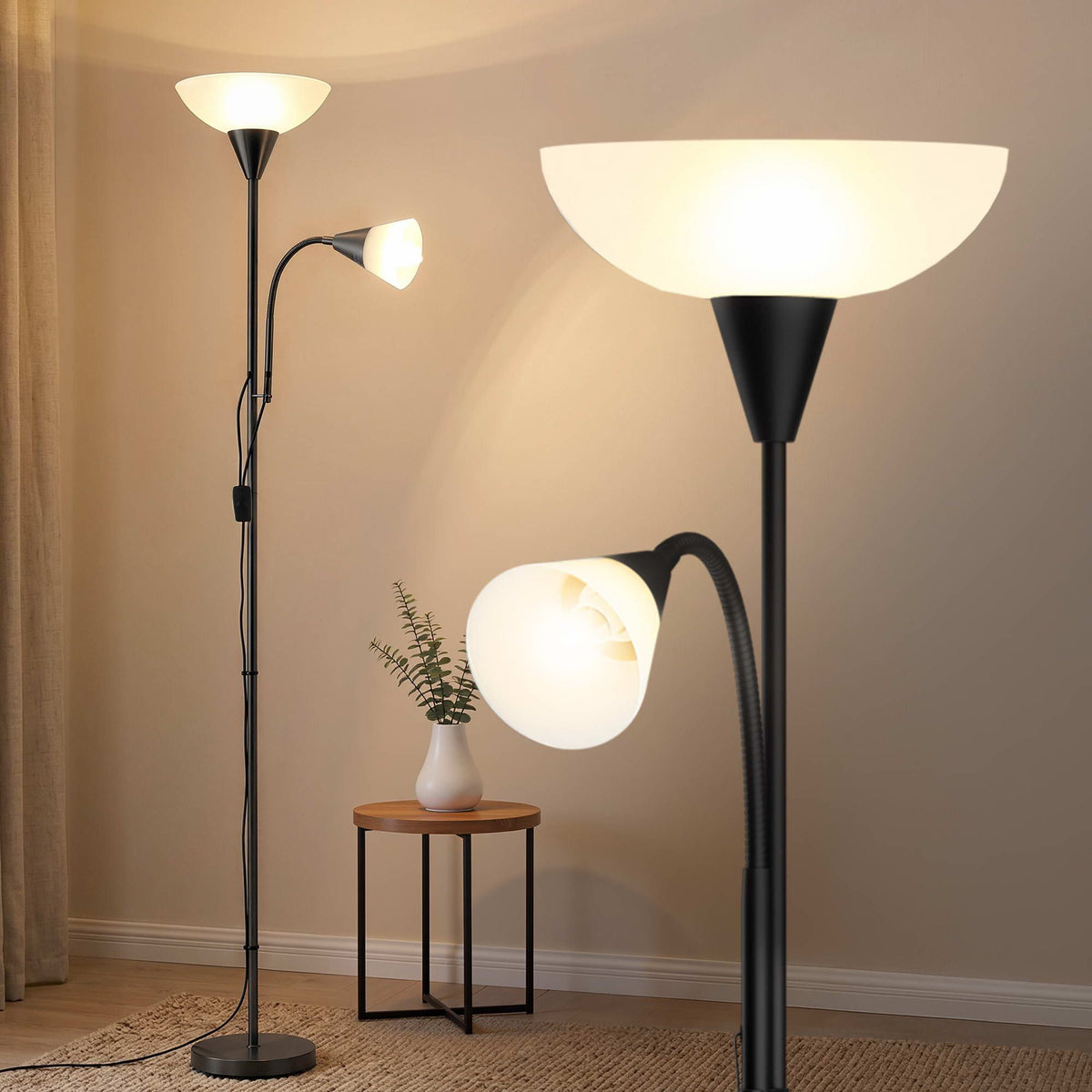 Artiss Mother and Child Floor Lamp Modern Black