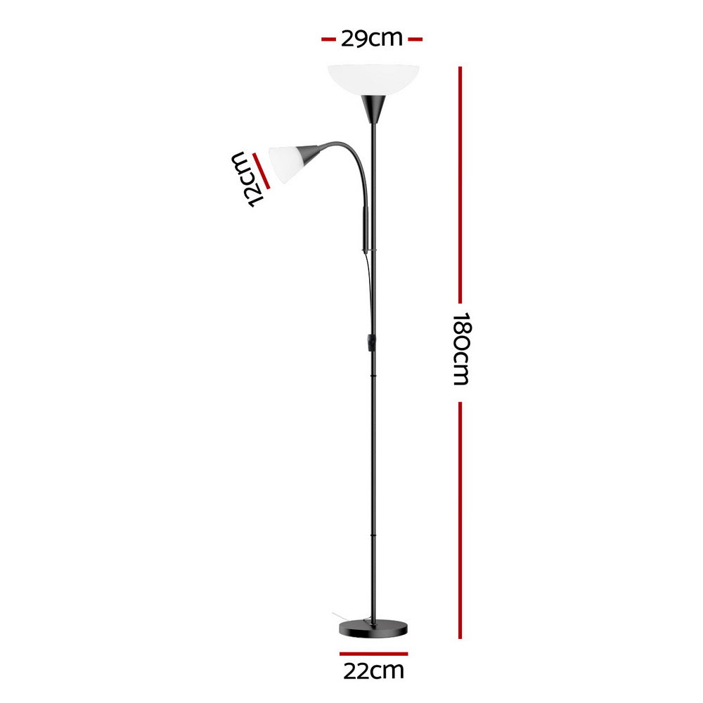 Mother and Child Floor Lamp Modern Black