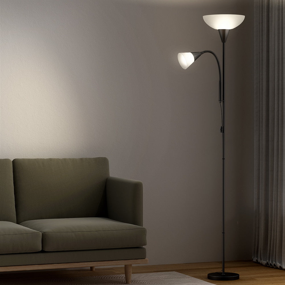 Mother and Child Floor Lamp Modern Black