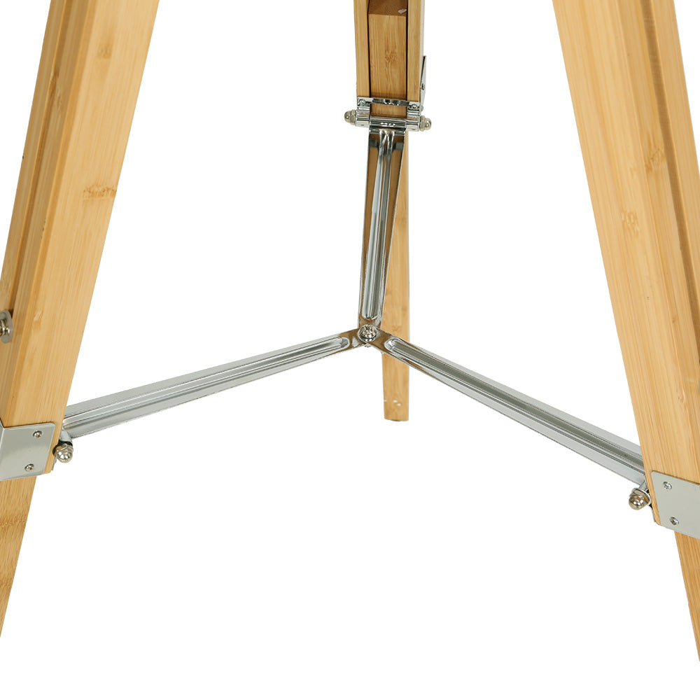 Artiss Adjustable Tripod Floor Lamp LED Bamboo Finish