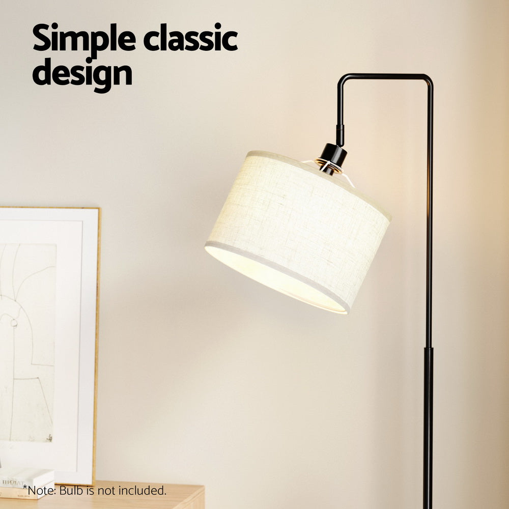 Artiss Adjustable Shelf Floor Lamp LED Black/Walnut
