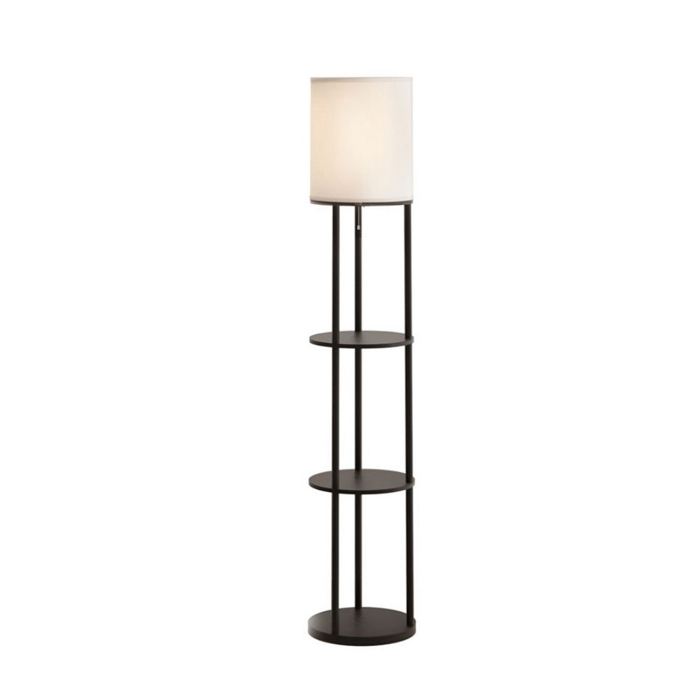 Artiss Vintage Floor Lamp LED Light Stand 3-Tier Shelf Storage