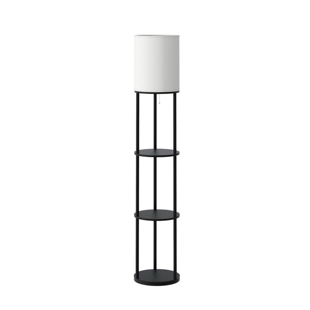 Artiss Vintage Floor Lamp LED Light Stand 3-Tier Shelf Storage