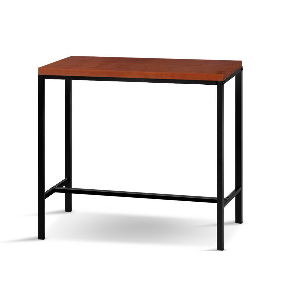 Alex 100cm Bar Table Rectangular Brown Black