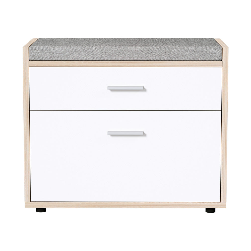 Niva Shoe Rack Cabinet Bench 8 Pairs White