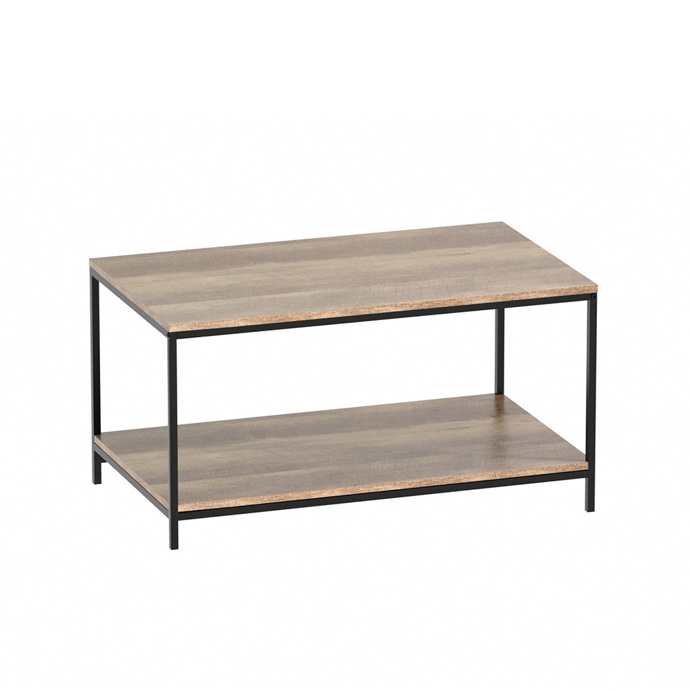 Olin Rectangular Coffee Table 93CM Walnut Industrial Style