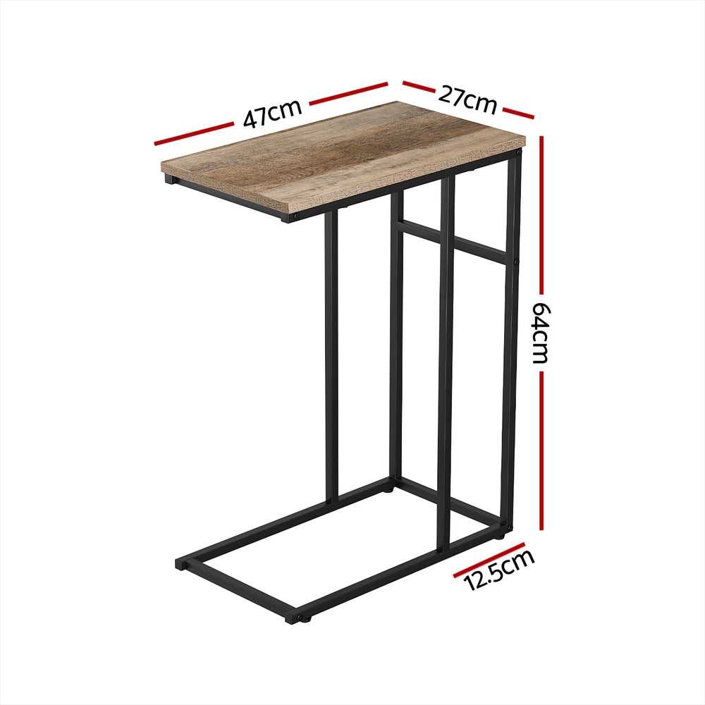 Anika Walnut Coffee Table Side Table Industrial Style
