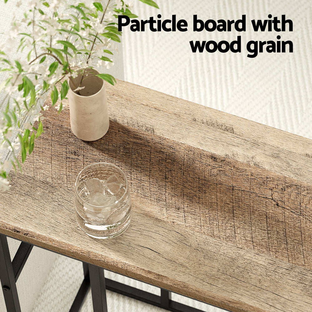Anika Walnut Coffee Table Side Table Industrial Style