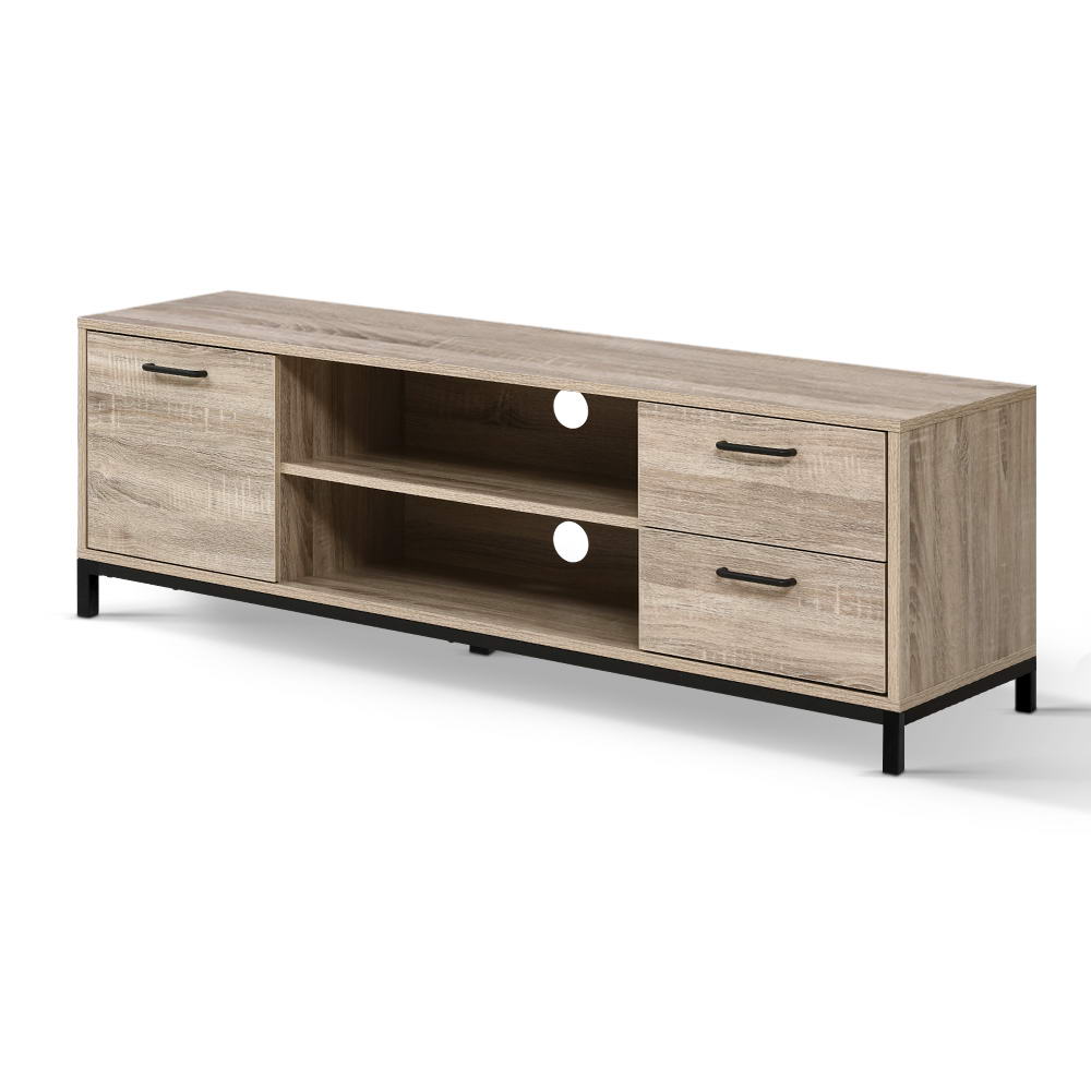 Tania 132cm TV Cabinet Entertainment Unit Oak Black