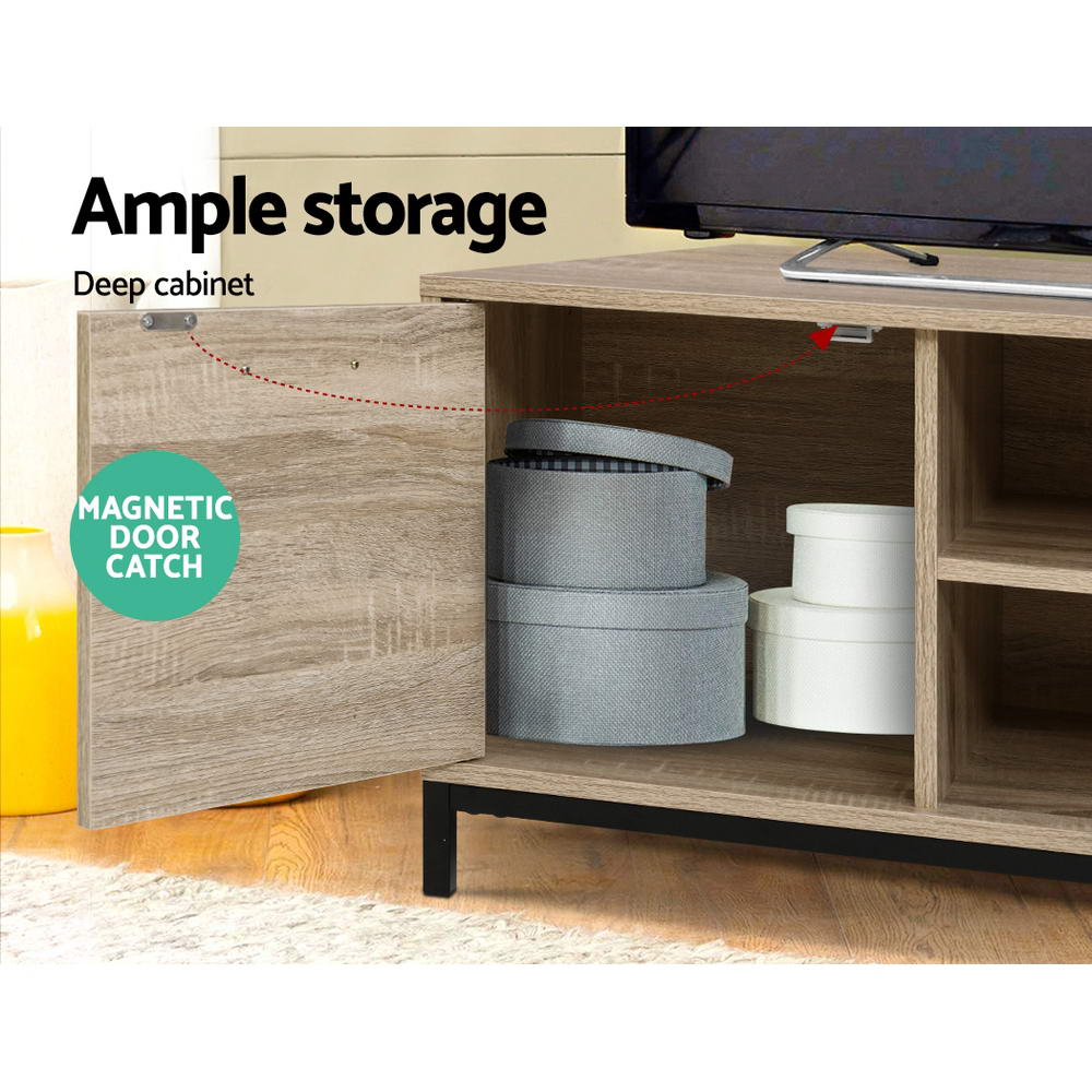 Tania 132cm TV Cabinet Entertainment Unit Oak Black