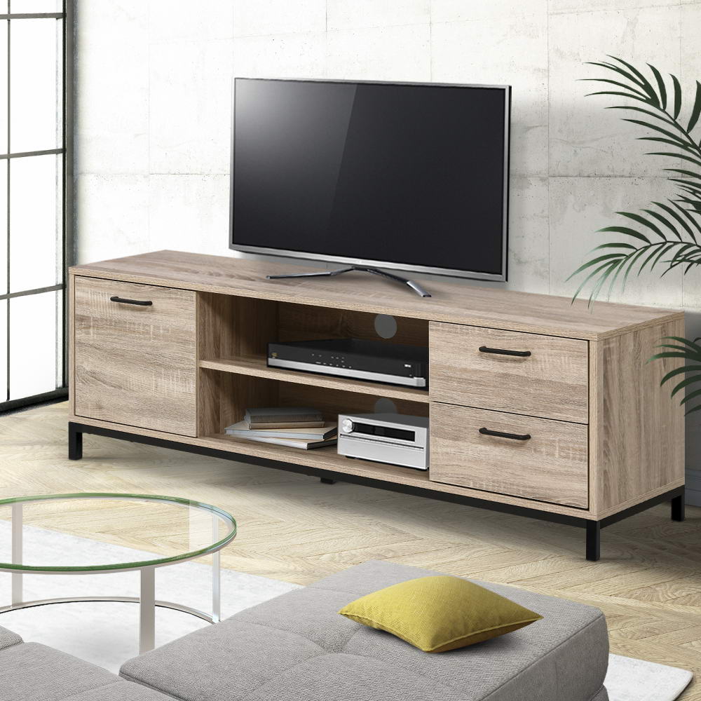 Tania 132cm TV Cabinet Entertainment Unit Oak Black