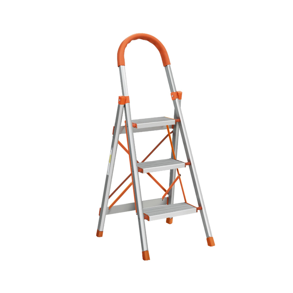 Giantz 3 Step Ladder Folding Aluminium Lightweight Non-Slip
