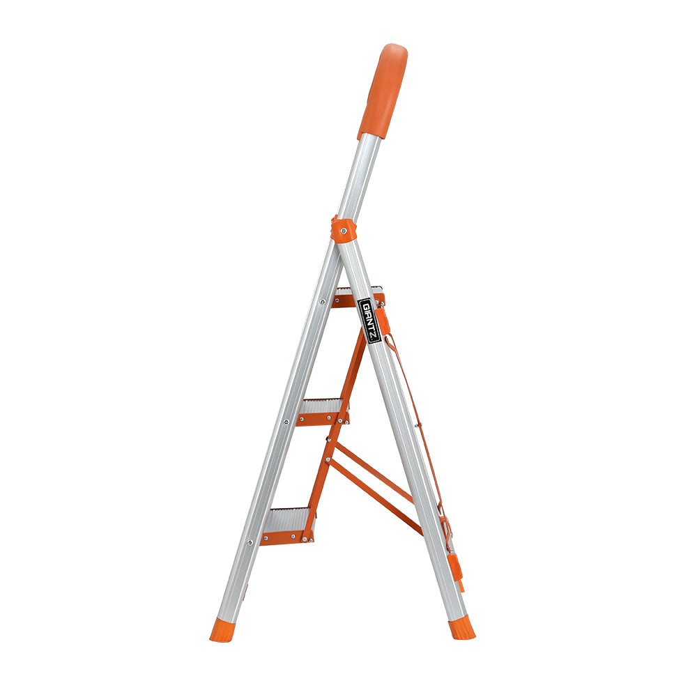 Giantz 3 Step Ladder Folding Aluminium Lightweight Non-Slip