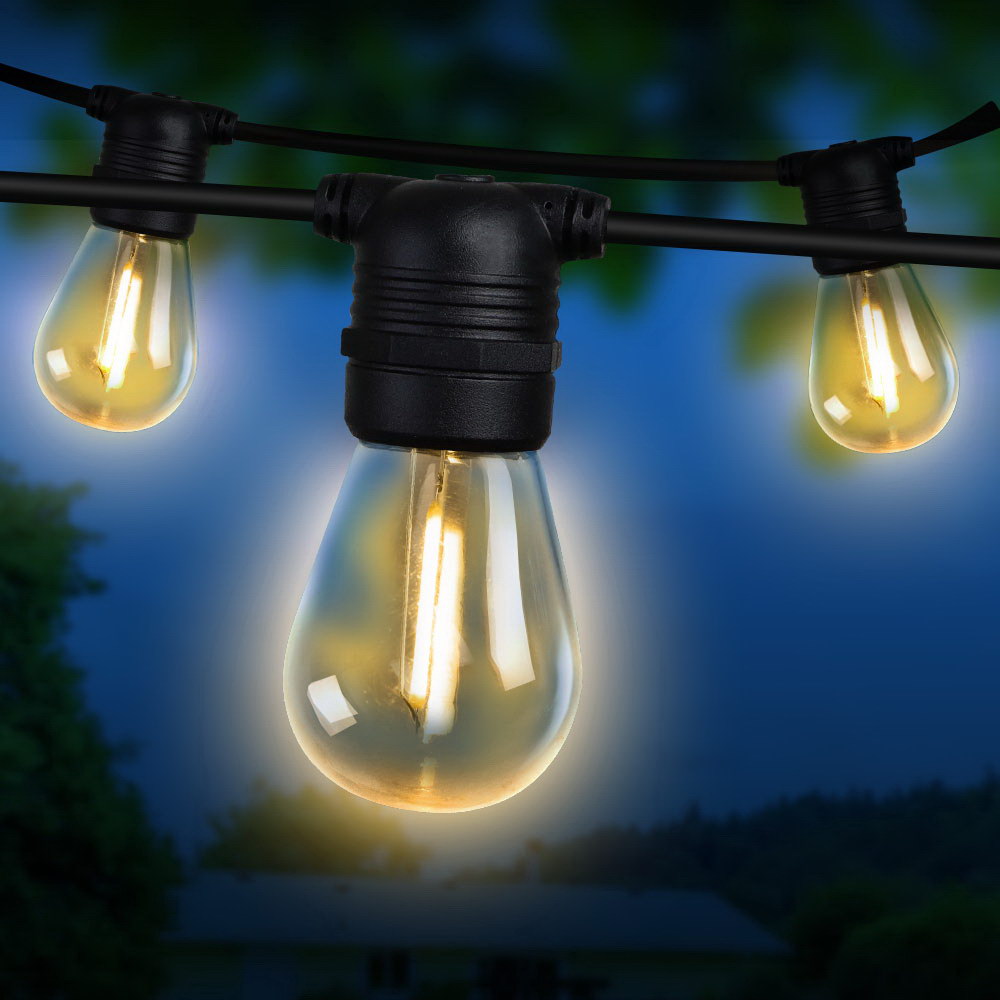 Jingle Jollys 95m LED Festoon String Lights Outdoor Waterproof