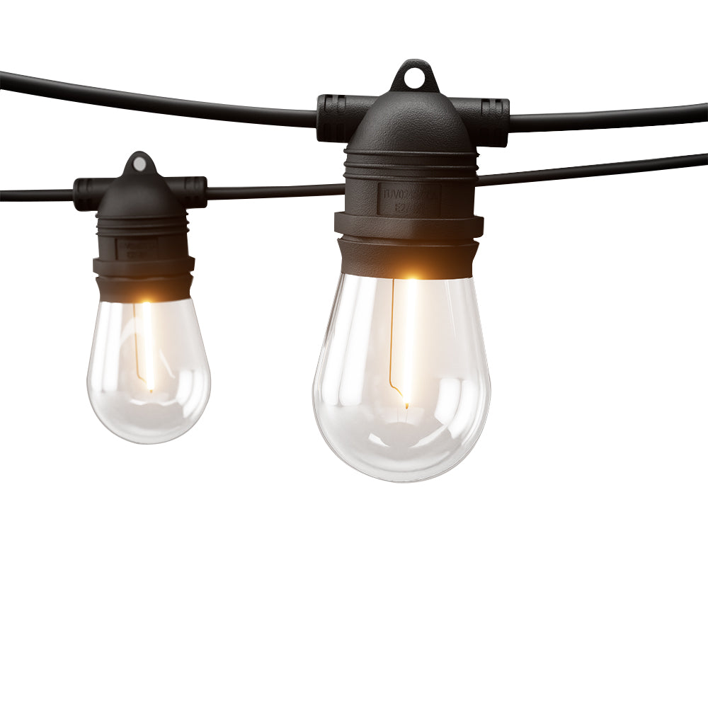 41m Festoon String Lights Outdoor Indoor Warm White 40 Bulbs