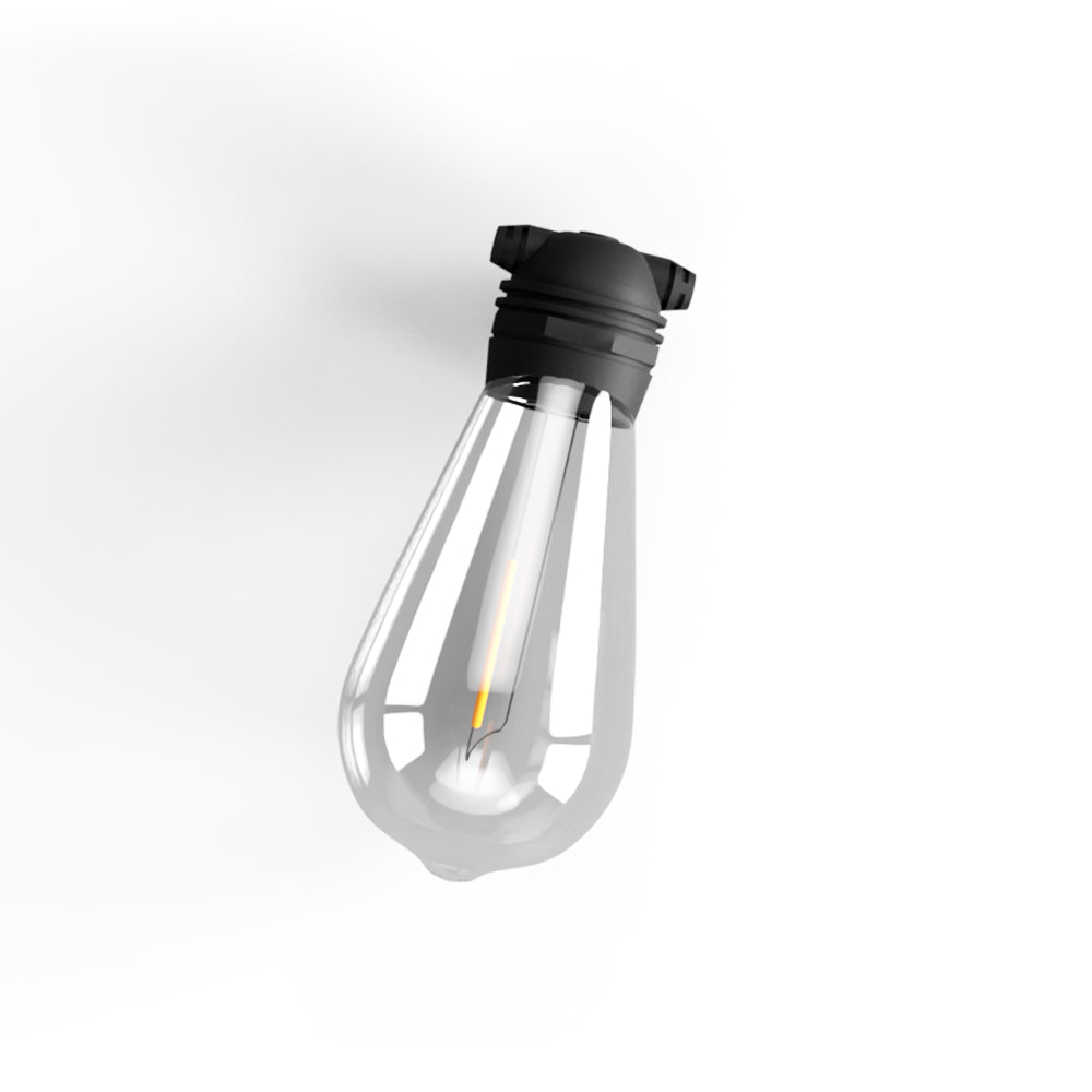 Solar Festoon Lights 17m LED String Warm White Outdoor/Indoor