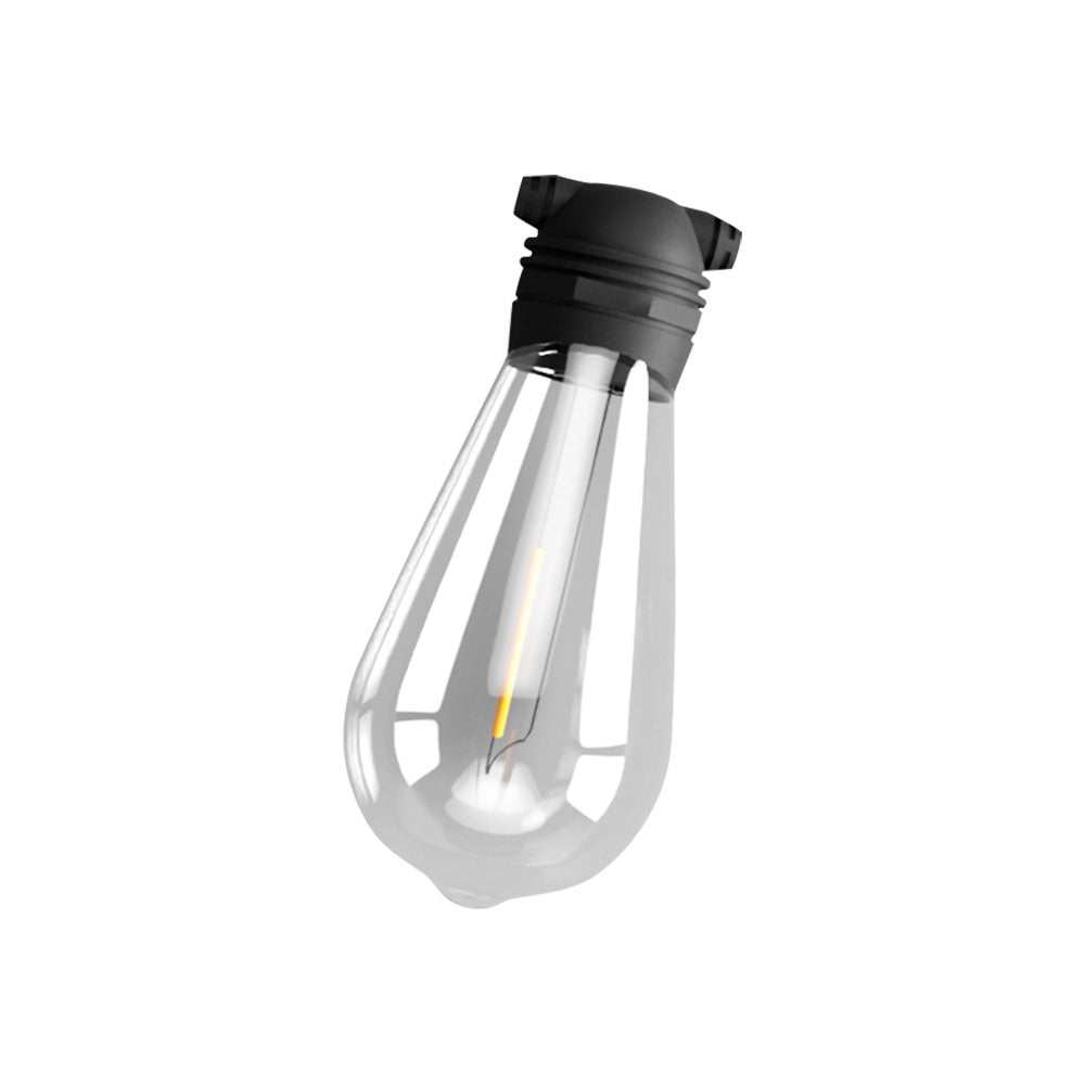 41m Solar Festoon String Lights LED Outdoor Xmas Party Warm White