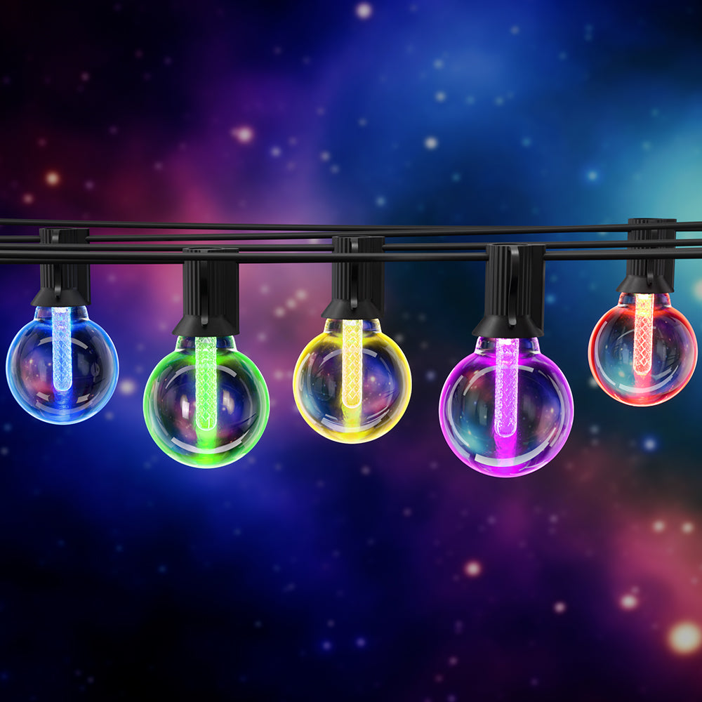 Gardeon 9m RGB LED Festoon String Lights Waterproof WiFi APP Control