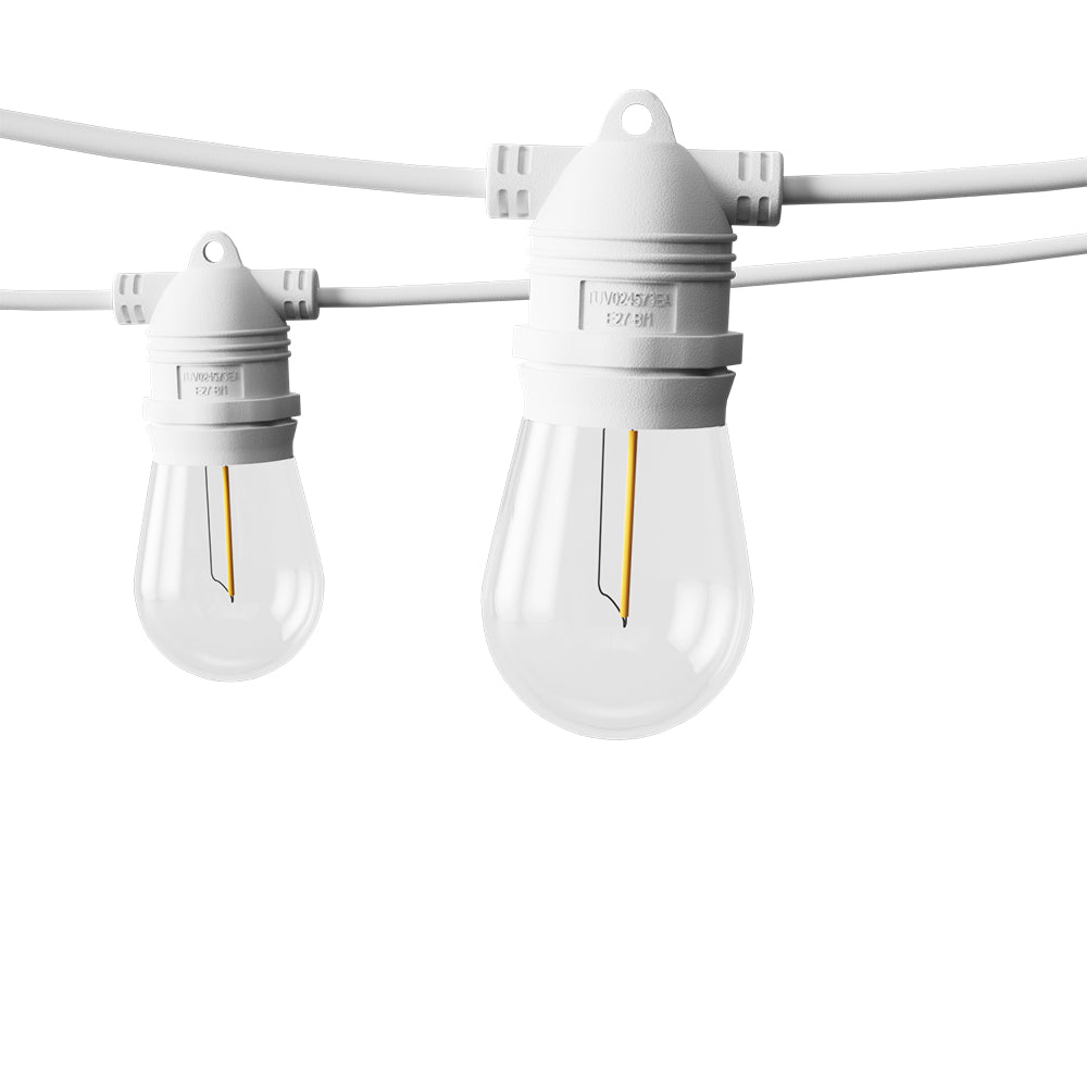14M LED Outdoor Festoon String Lights Warm White Christmas
