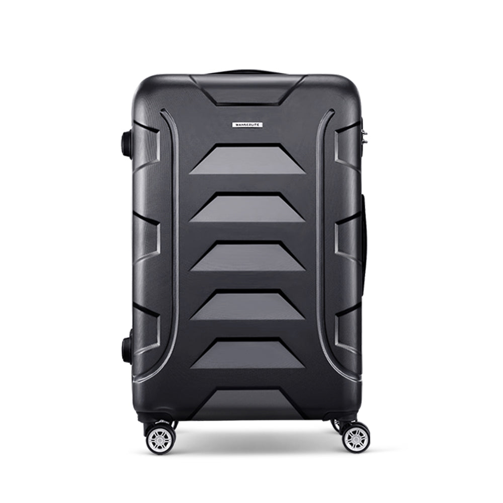 Wanderlite 28" Hard Shell Spinner Suitcase TSA Lock Black