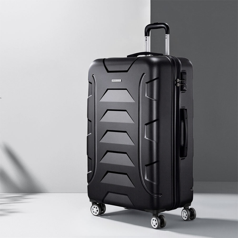 Wanderlite 28 Inch Hard Shell Spinner Luggage with TSA Lock Black