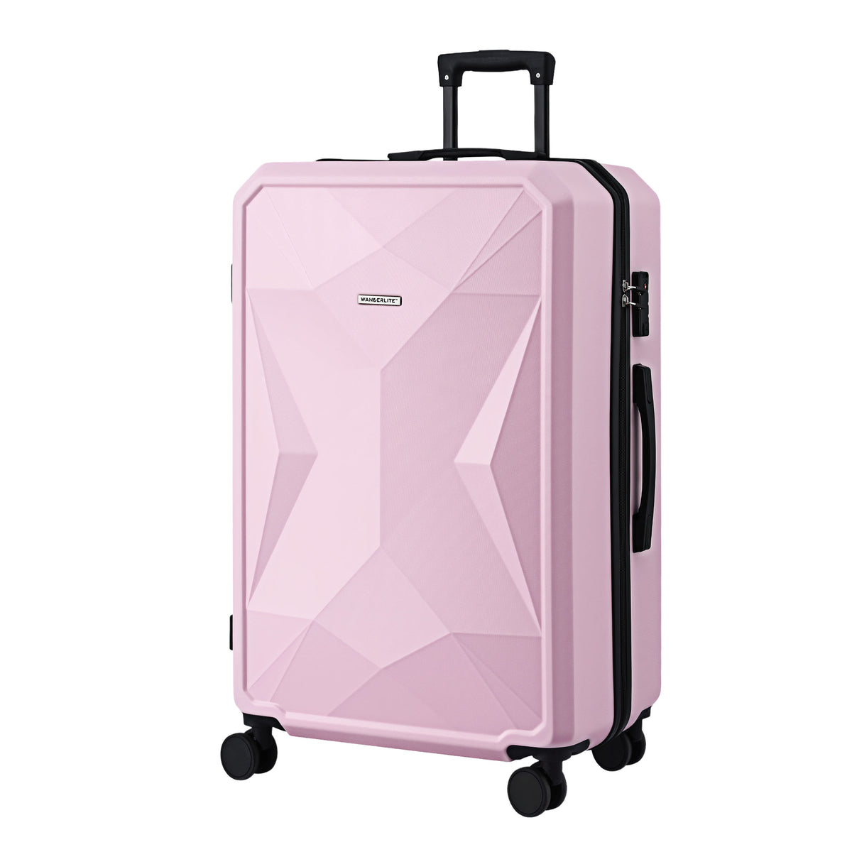Wanderlite 28" Luggage Suitcase Trolley Lightweight Hardshell Pink