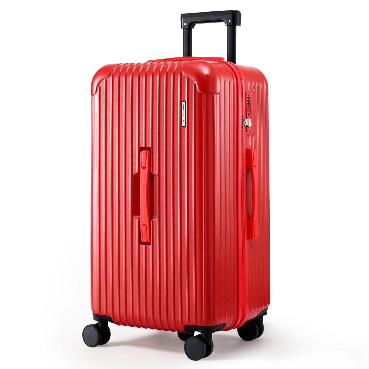 Wanderlite 28" Trunk Luggage Suitcase with TSA Lock Red