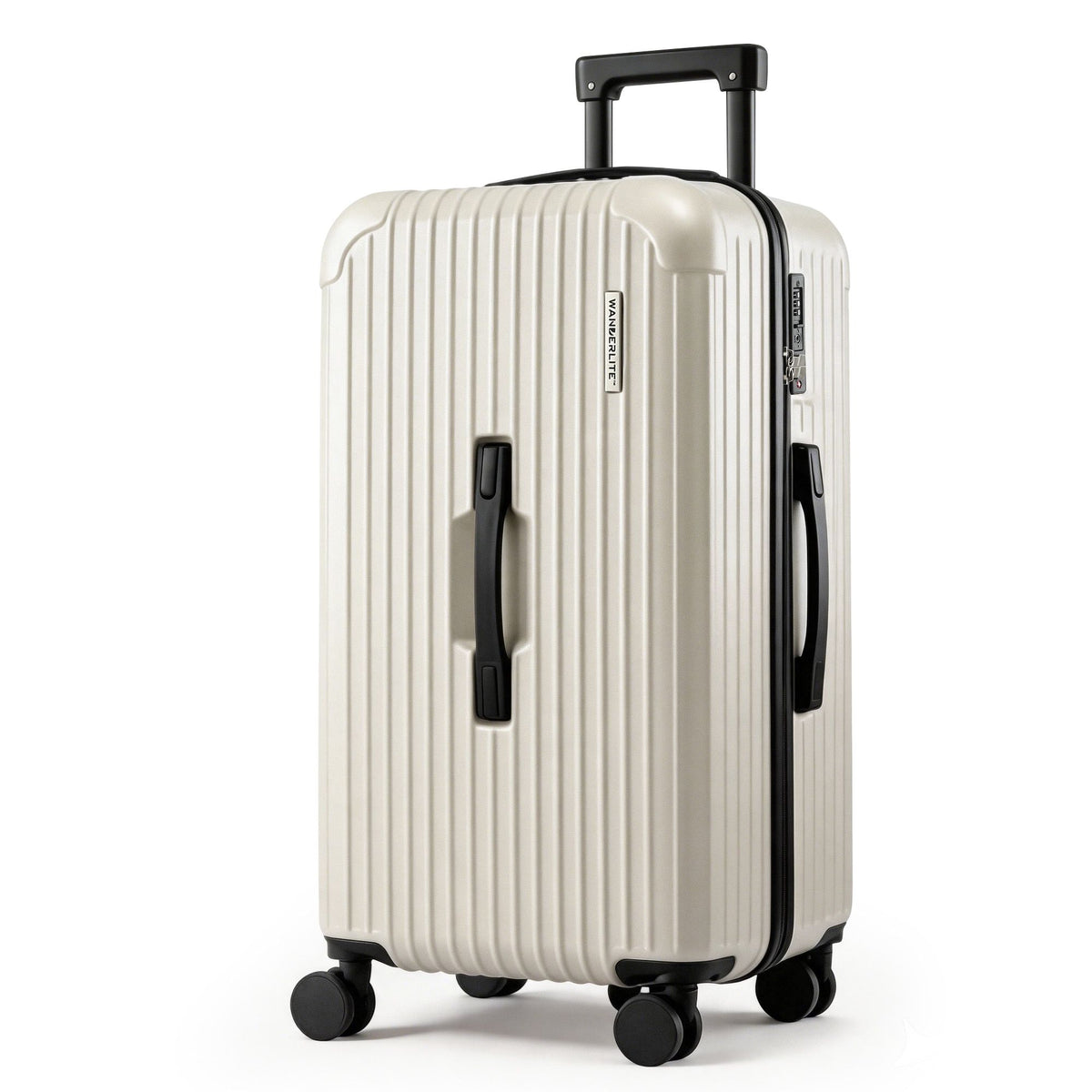 Wanderlite 28" Trunk Luggage Suitcase 5 Wheels Smoky White