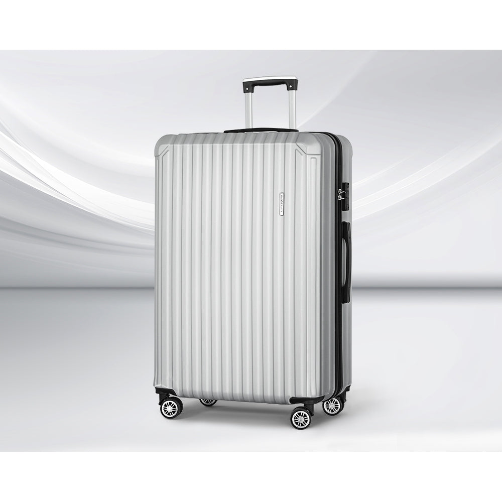 Wanderlite 28" Luggage Set TSA Lock ABS Hard Shell Light Grey