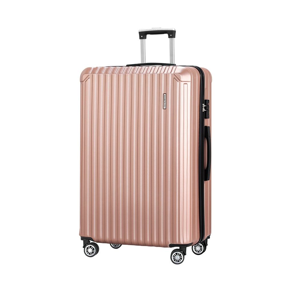 Wanderlite 28-Inch Luggage TSA Lock Hard Shell Rose Gold