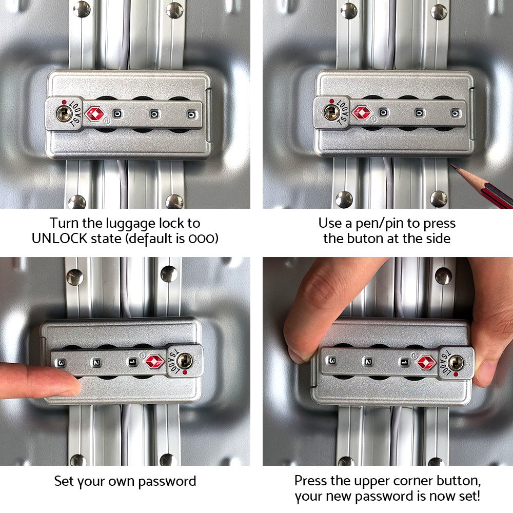 Wanderlite 28" Luggage TSA Lock Hard Shell Silver