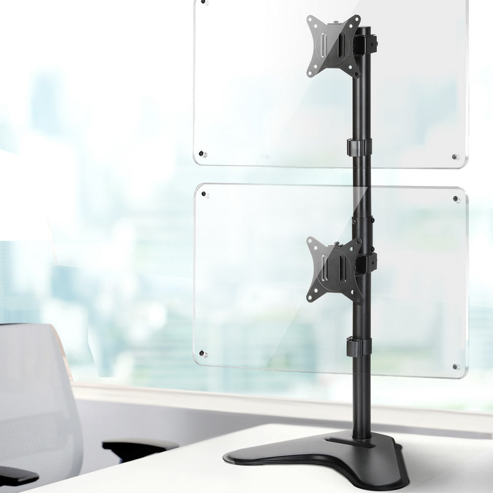 Artiss Dual Monitor Arm Stand Freestanding Black